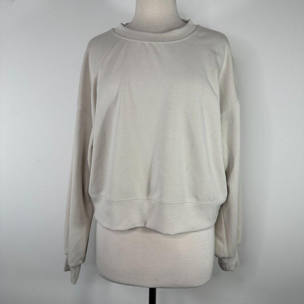 Lululemon Perfectly Oversized Crop Crew Chrome 8 RARE - Picture 3 of 11